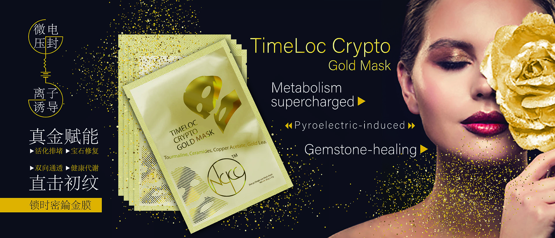 Timeloc Crypto Gold Mask